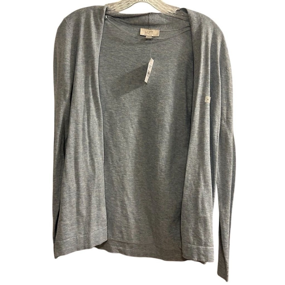 Loft Women's Open Front Cardigan Sweater blue Size S Long Sleeve Casual